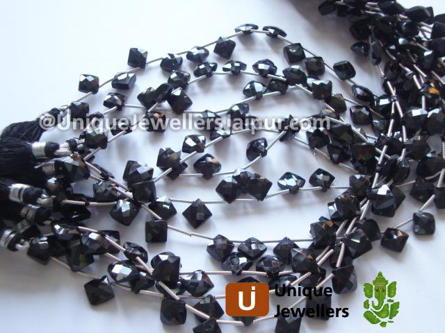Black Spinel Faceted Kite Beads